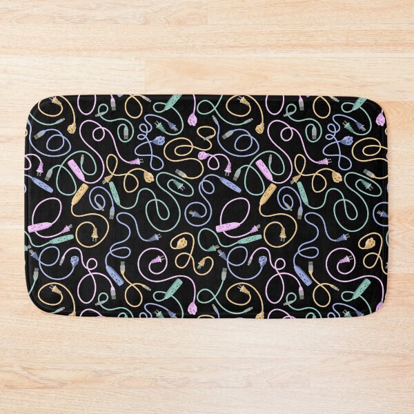 Item preview, Recharge in Pastel Pink Green Blue Yellow on Black designed and sold by Squilla Design Studio.