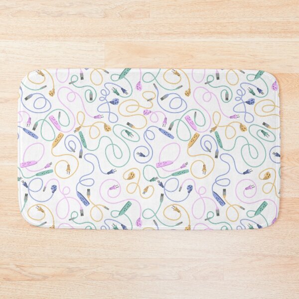 Item preview, Recharge in Pastel Pink Green Blue Yellow on White designed and sold by Squilla Design Studio.