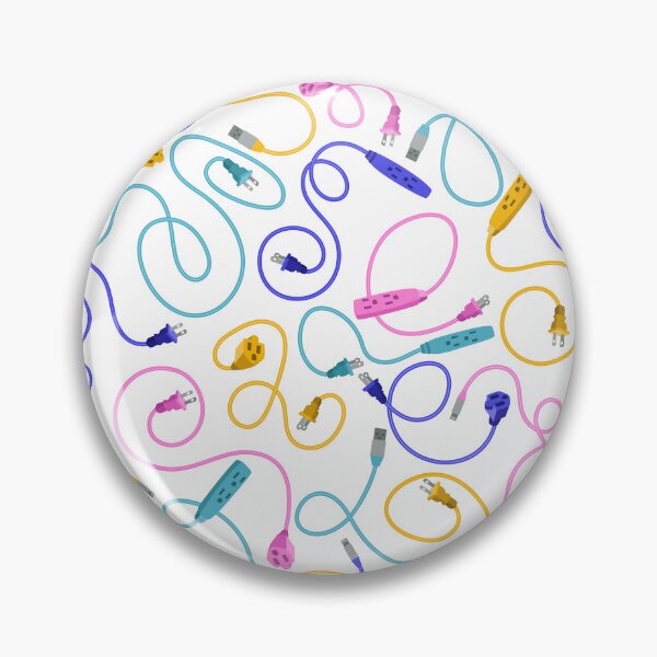 Item preview, Recharge in Pink Teal Cobalt Blue and Yellow on White designed and sold by Squilla Design Studio.