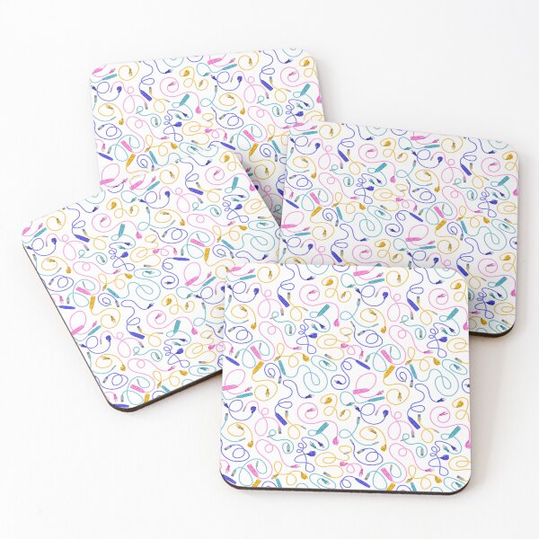 Item preview, Recharge in Pink Teal Cobalt Blue and Yellow on White designed and sold by Squilla Design Studio.