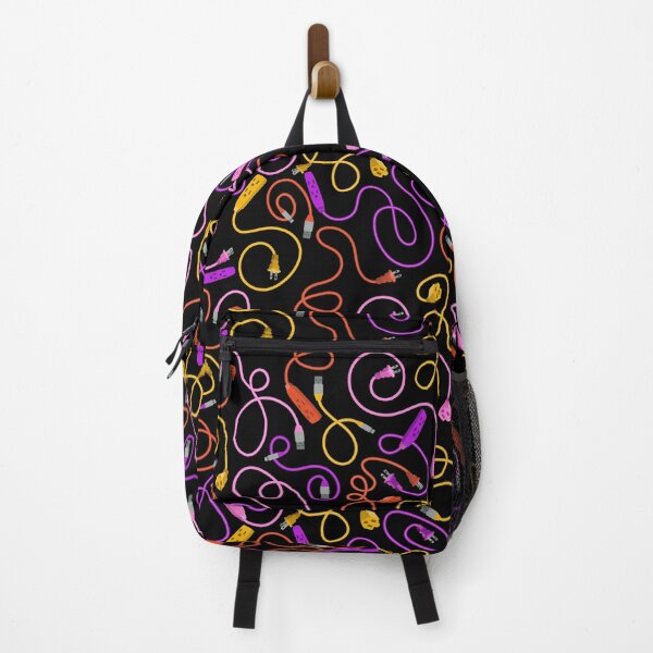 Item preview, Recharge in Purple Pink Orange and Yellow on Black designed and sold by Squilla Design Studio.