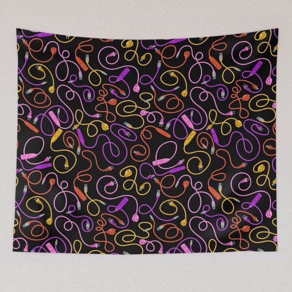 Item preview, Recharge in Purple Pink Orange and Yellow on Black designed and sold by Squilla Design Studio.