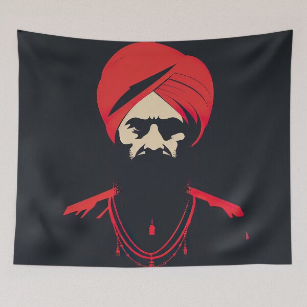 Item preview, Guru Gobind Singh | Red minimalism designed and sold by ComicsFactory.