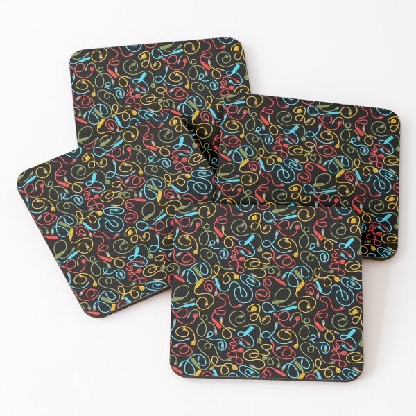 Item preview, Recharge in Red Blue Green and Yellow on Black designed and sold by Squilla Design Studio.