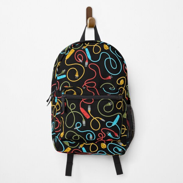 Item preview, Recharge in Red Blue Green and Yellow on Black designed and sold by Squilla Design Studio.