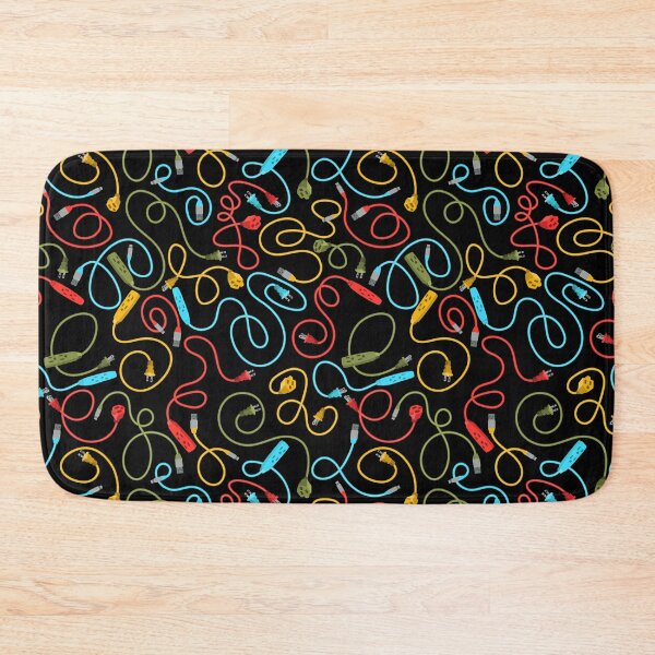 Item preview, Recharge in Red Blue Green and Yellow on Black designed and sold by Squilla Design Studio.