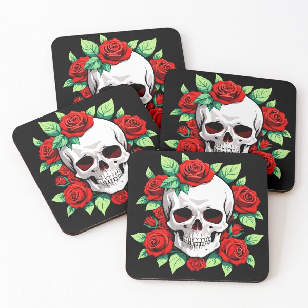 Item preview, A skull in roses designed and sold by Sopilka.