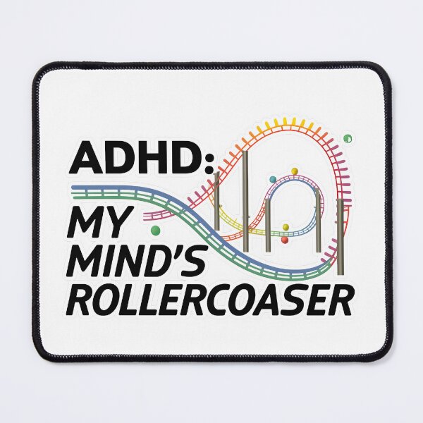 Item preview, ADHD: Mind's Rollercoaster Minimalistic Art designed and sold by MillennialVibe.
