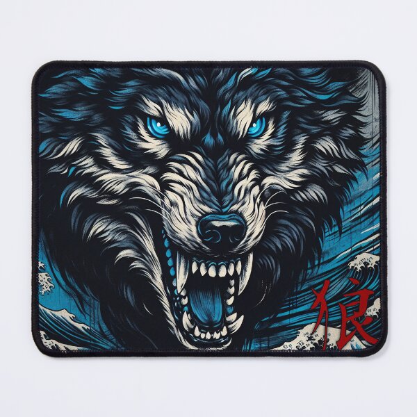 Item preview, Ookami, lobo al estilo japonés designed and sold by SweatshirtFam.
