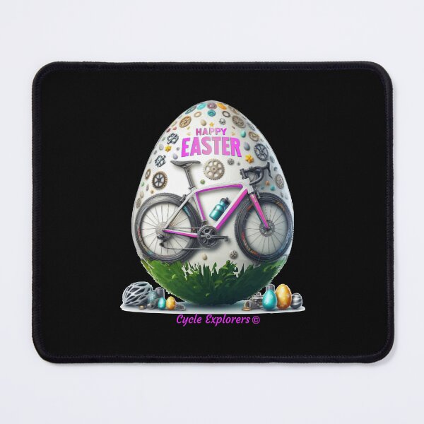 Item preview, Happy Easter Cycling Easter Egg Pink designed and sold by cycleexplorers.