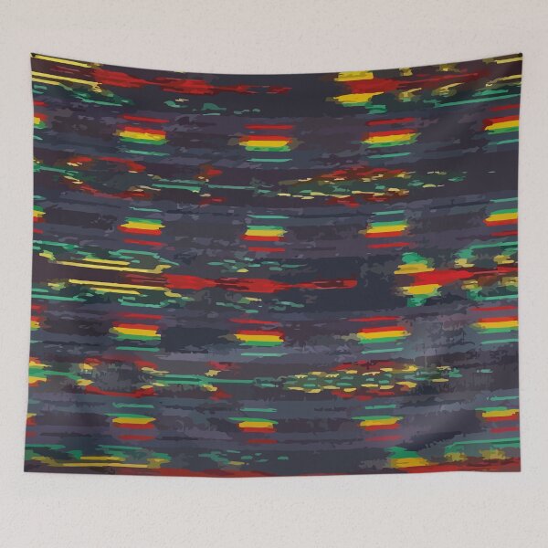 Item preview, Mexican rebozo print handmade folk art colorful textile designed and sold by T-Mex.