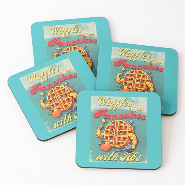 Item preview, Waffles are just Pancakes with Abs - Funny food humor designed and sold by Kawaiishizz.