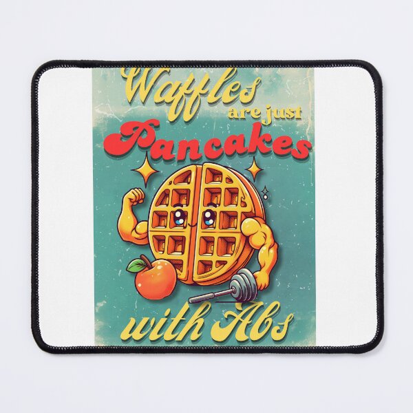 Item preview, Waffles are just Pancakes with Abs - Funny food humor designed and sold by Kawaiishizz.