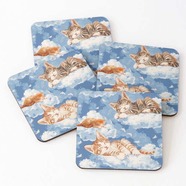 Aperçu de l'œuvre Chatons mignons dormant dans les nuages créée et vendue par SophieClimaArt.