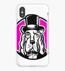 Basset Hound Monocle Top Hat iPhone Case