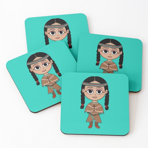 Item preview, Saint Kateri Tekakwitha Chibi Cute Catholic Saint Anime   designed and sold by TheCatholicLady.