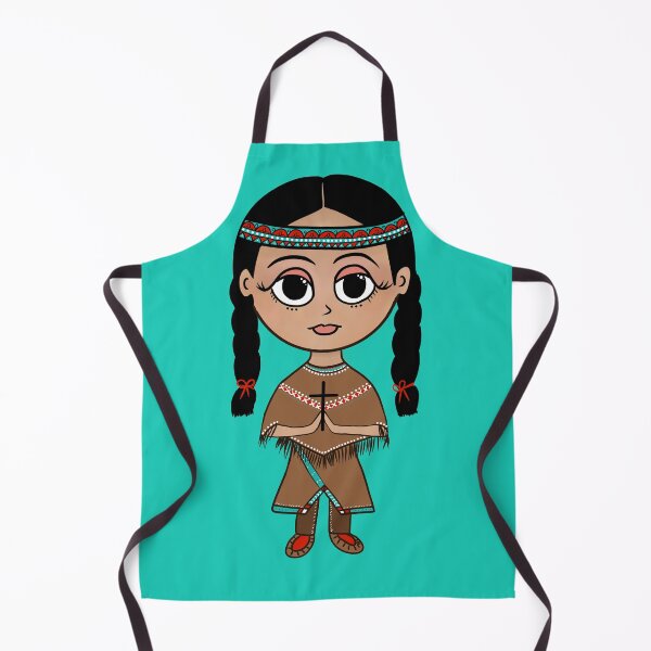Item preview, Saint Kateri Tekakwitha Chibi Cute Catholic Saint Anime designed and sold by TheCatholicLady.