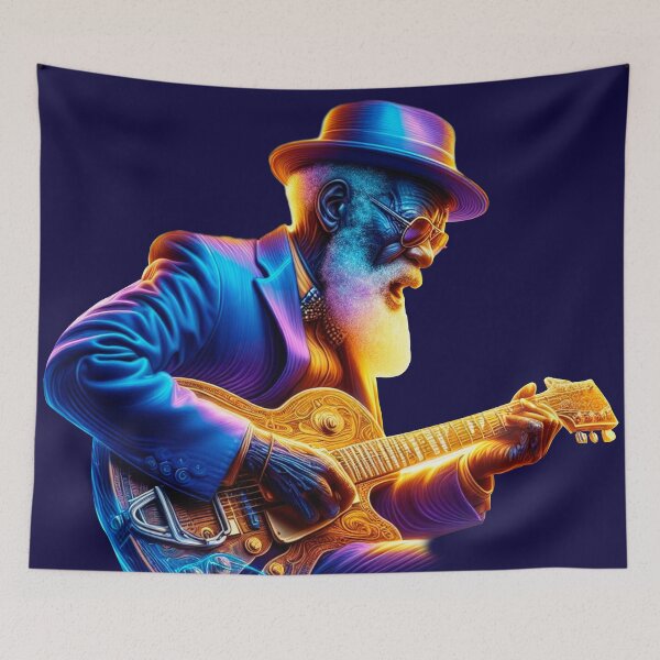 Item preview, Blues man violet colorfoul designed and sold by shacalacah.