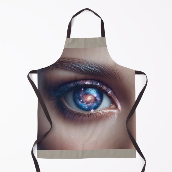 Item preview, Woman's face highlighting her eyes, with a galaxy reflection in her irises, merging beauty with the cosmos designed and sold by AndreaMart.