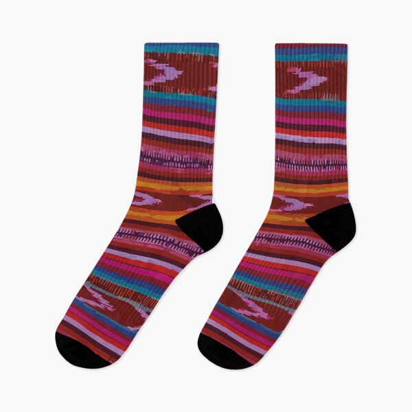 Item preview, Vermilion serape blanket mexican folk art rebozo fabric southwest pattern designed and sold by T-Mex.