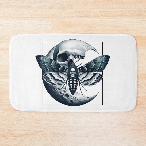 Item preview, Goth Spooky Skull Moth Moon designed and sold by TomFrontierArt.