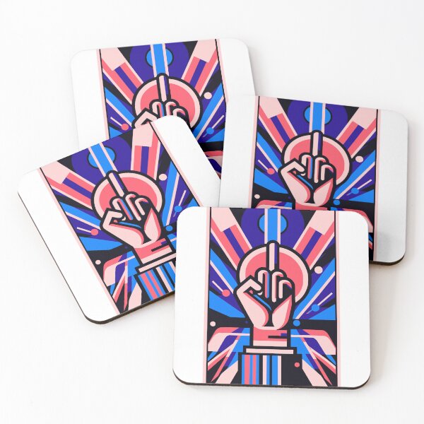 Item preview, Rebel Vision - Bold Middle Finger Art Deco Digital Illustration designed and sold by CraftedConcepts.