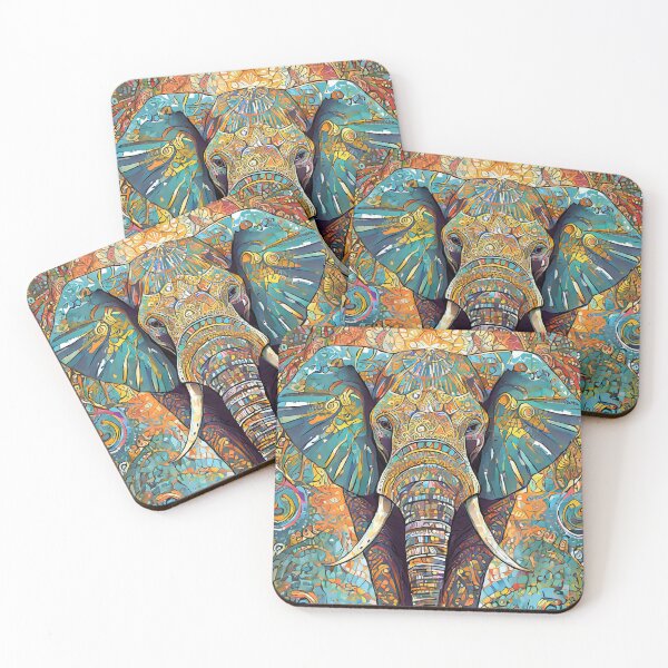 Item preview, Psychedelic Elephants designed and sold by drawbey.