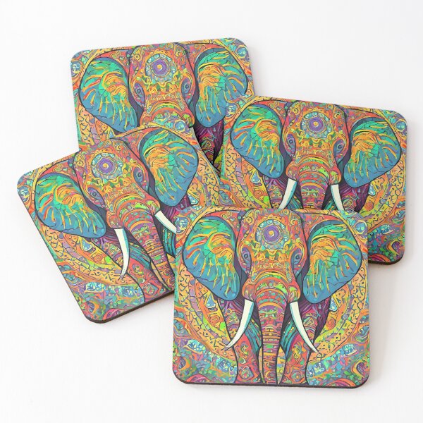 Item preview, Psychedelic Elephants designed and sold by drawbey.
