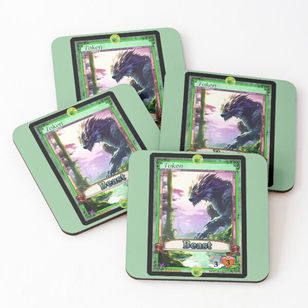 Item preview, Token Beast 3/3 Green Text Box Art extend CCG TCG 1st Edition designed and sold by Rogue Wizard.