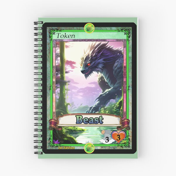 Item preview, Token Beast 3/3 Green Text Box Art extend CCG TCG 1st Edition designed and sold by Rogue Wizard.