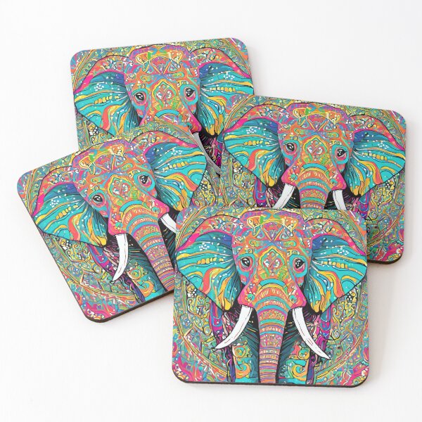 Item preview, Psychedelic Elephants designed and sold by drawbey.