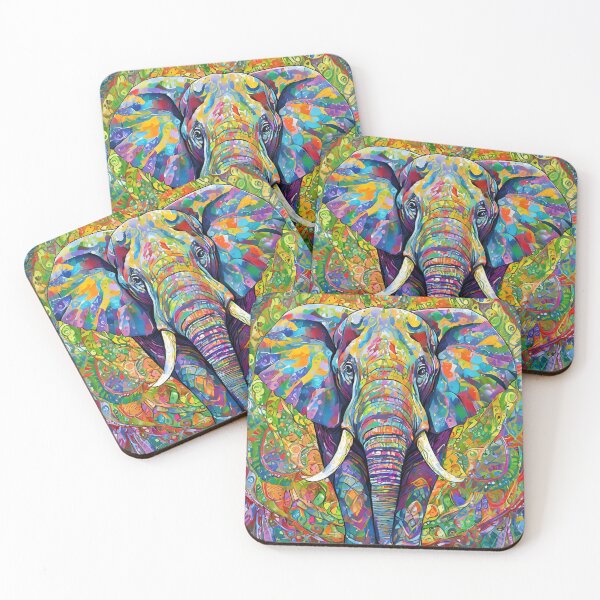 Item preview, Psychedelic Elephants designed and sold by drawbey.