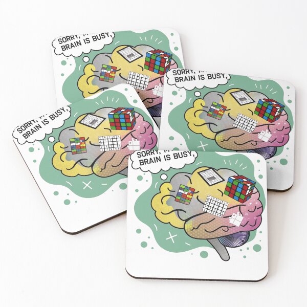Item preview, Sorry, my brain is busy - green designed and sold by Endless Projects.