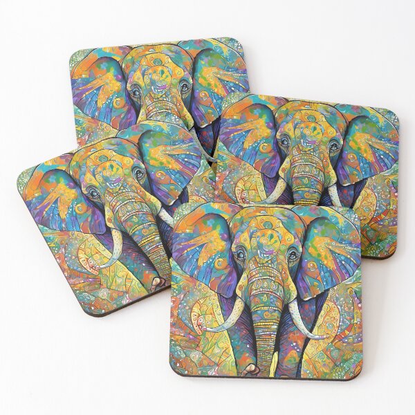 Item preview, Psychedelic Elephants designed and sold by drawbey.