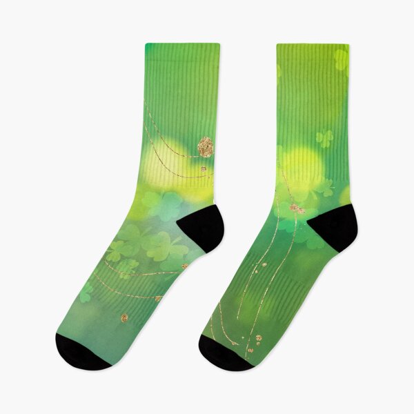 Item preview, Beautiful combination of green cloves and gold drops with bit of gold powder. Perfect for St. Patrick Day! designed and sold by UnCoverDesign.