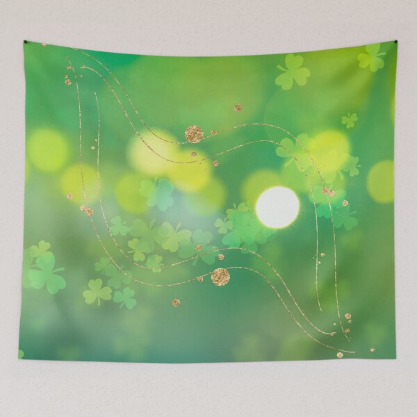 Item preview, Beautiful combination of green cloves and gold drops with bit of gold powder. Perfect for St. Patrick Day! designed and sold by UnCoverDesign.