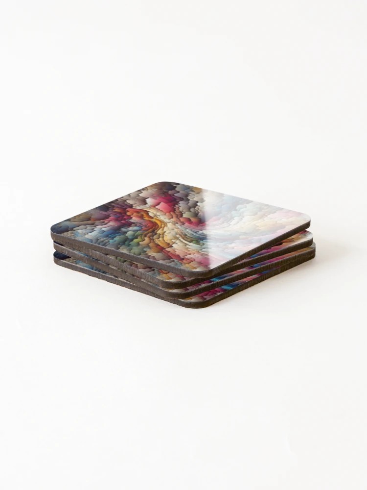 Thumbnail 4 of 5, Coasters (Set of 4), Layered Skin Pattern designed and sold by Rui Fernandes.