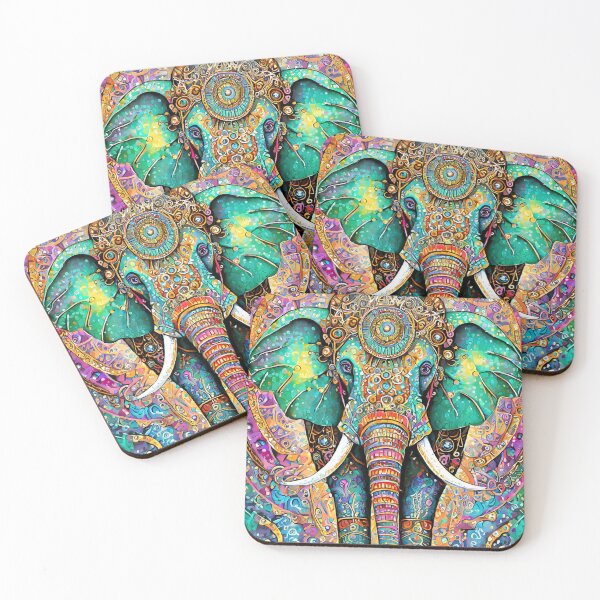 Item preview, Psychedelic Elephants designed and sold by drawbey.