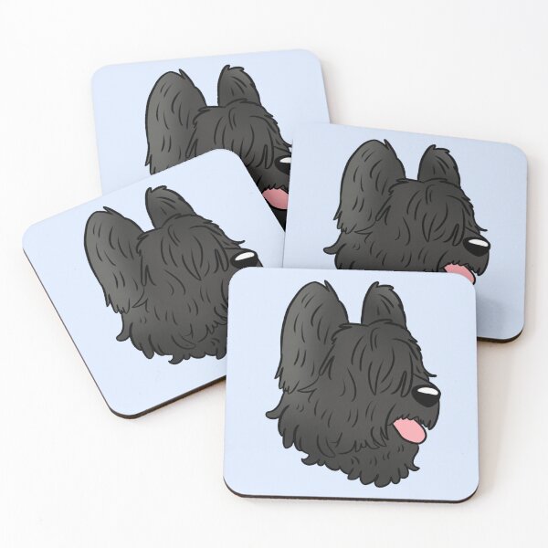 Item preview, Black briard dog face designed and sold by Yaragold.