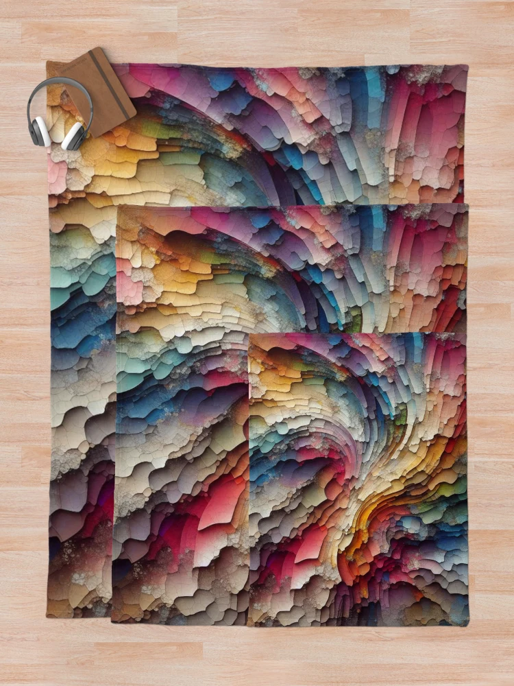 Thumbnail 5 of 6, Throw Blanket, Layered Skin Pattern designed and sold by Rui Fernandes.