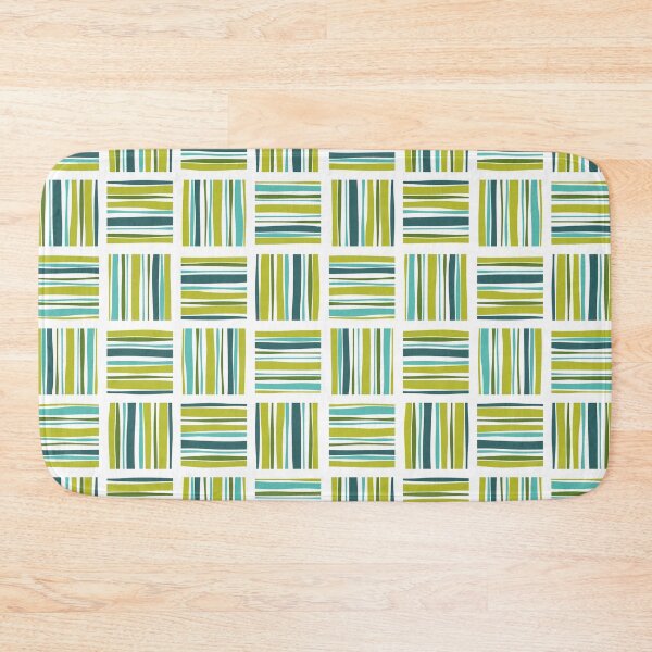 Item preview, Wavy Basketweave in Green designed and sold by Squilla Design Studio.