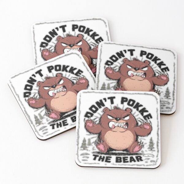 Item preview, Dont poke the bear funny text  designed and sold by Lunaawga.