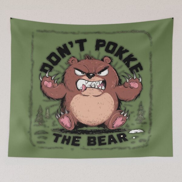 Item preview, Dont poke the bear funny text  designed and sold by Lunaawga.