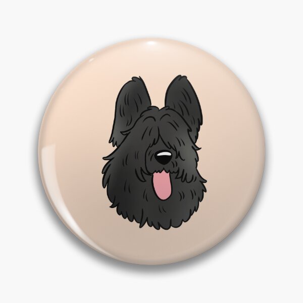 Item preview, Black briard dog face designed and sold by Yaragold.