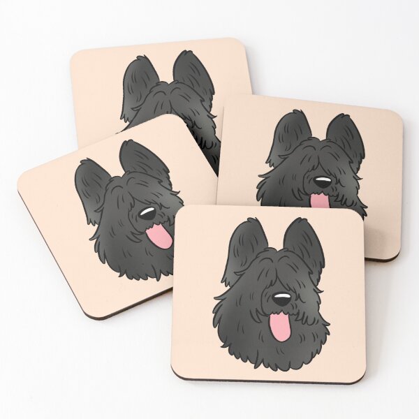 Item preview, Black briard dog face designed and sold by Yaragold.