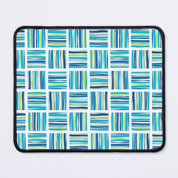 Item preview, Wavy Basketweave in Lime and Turquoise designed and sold by Squilla Design Studio.