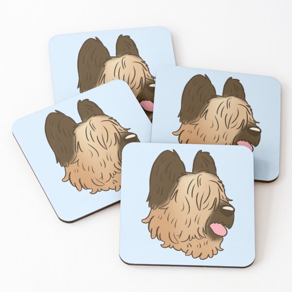 Item preview, briard dog face designed and sold by Yaragold.