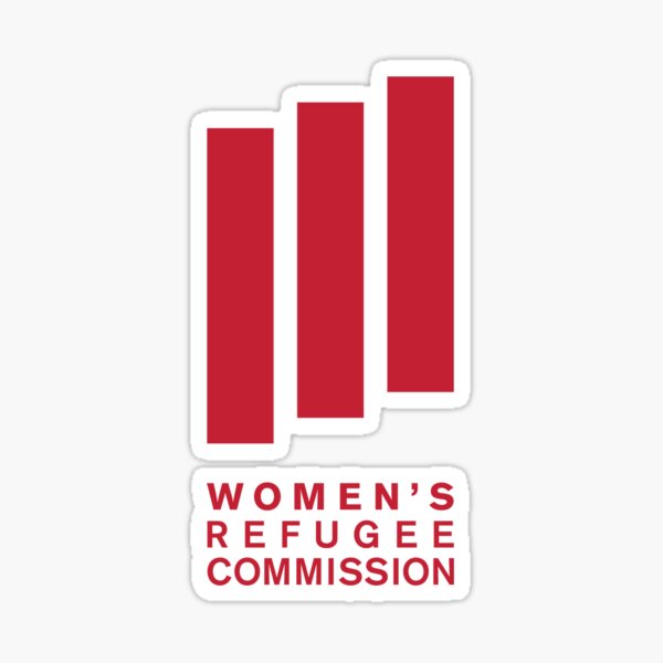 Women's Refugee Commission Vertical Red Logo Sticker