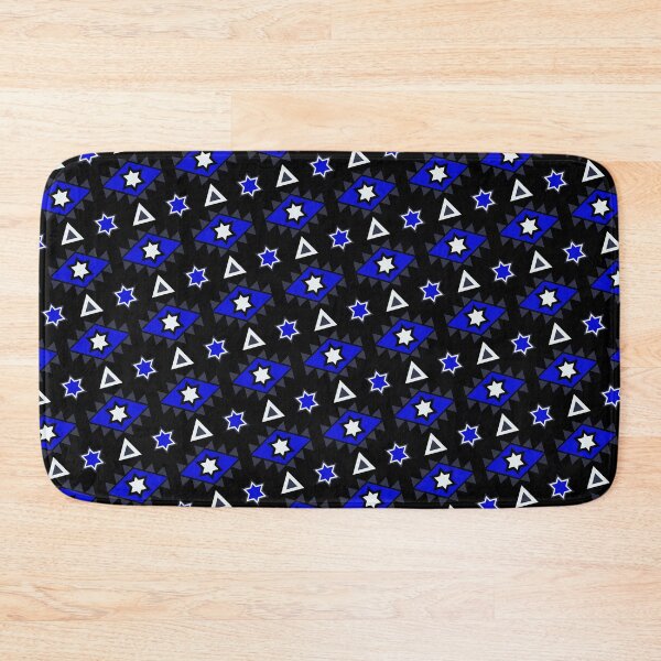 Item preview, Blue Ethnic Merkaba Star Black Forever Seamless Pattern designed and sold by Alchemy-A-La-G.