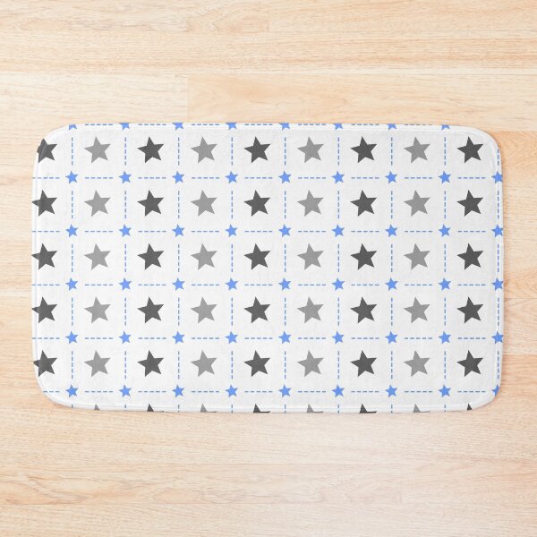 Item preview, Grey & Blue Stars Grid Lattice Forever Seamless Pattern designed and sold by Alchemy-A-La-G.